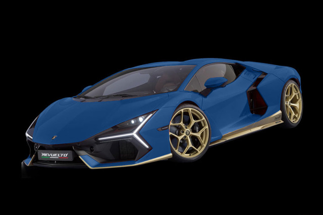 ** 予約商品 ** LOOKSMART LS543MHB 1/43 Lamborghini Revuelto Miura 60 Homage Blu Tahiti / Gold