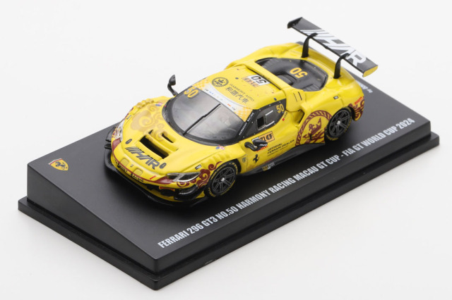 ** 予約商品 ** LOOKSMART LS64012 1/64 Ferrari 296 GT3 No.50 Harmony Racing Macau GT Cup - FIA GT World Cup 2024 Ye Yife