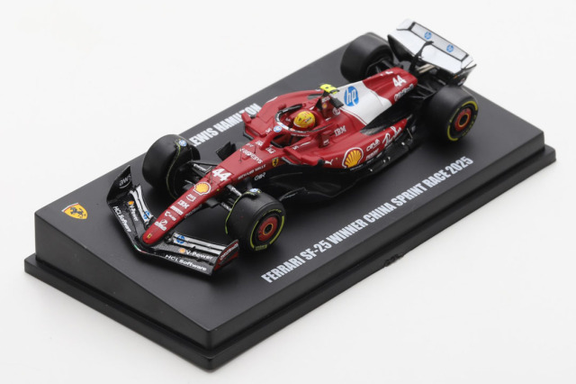 LOOKSMART LS64025 1/64 Ferrari SF-25 Winner China Sprint Race 2025 L.Hamilton