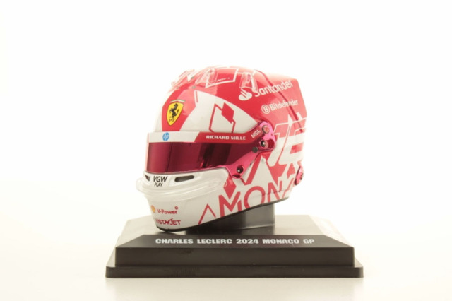 ** 予約商品 ** LOOKSMART LSHEL001 1/5 Helmet Charles Leclerc Monaco GP Winner 2024