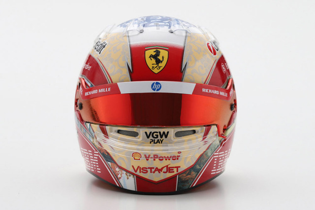 Ferrari ロッソ バイクヘルメット ルックスマート LSHEL010 1/5 ヘルメット 周冠宇 スクーデリア