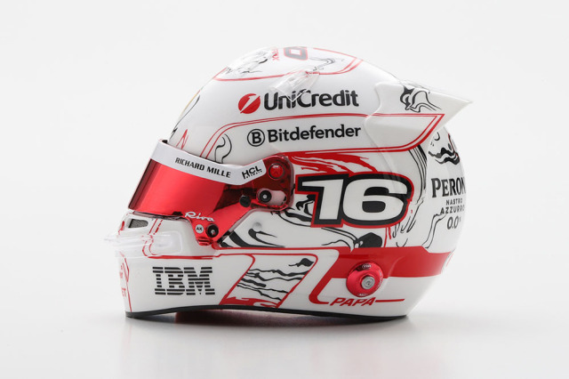 LOOKSMART LSHEL012 1/5 Helmet Charles Leclerc Scuderia Ferrari HP Japan GP 2025 - 150TH GP