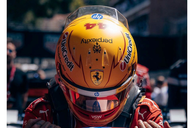 ** 予約商品 ** LOOKSMART LSHEL016 1/5 Helmet Lewis Hamilton Scuderia Ferrari HP Monaco GP 2025