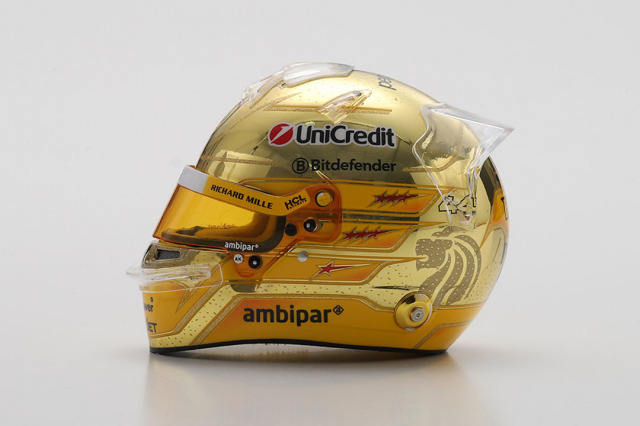 ** 予約商品 ** LOOKSMART LSHEL023 1/5 Helmet Lewis Hamilton Scuderia Ferrari HP Singapore GP 2025