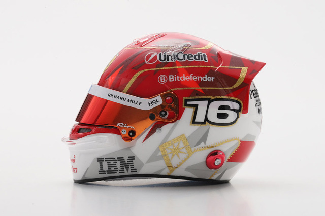 ** 予約商品 ** LOOKSMART LSHEL026 1/5 Helmet Charles Leclerc Scuderia Ferrari HP Las Vegas GP 2025