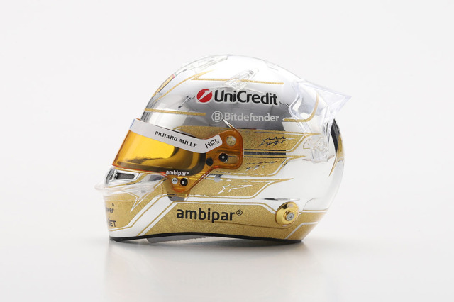 ** 予約商品 ** LOOKSMART LSHEL029 1/5 Helmet Lewis Hamilton Scuderia Ferrari HP Abu Dhabi GP 2025
