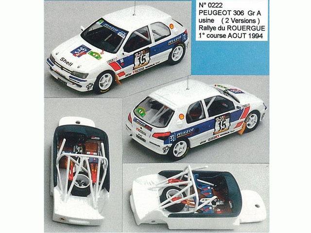 MINI Racing 222 プジョー 306 Gr.A USINE Rally ROUERGUE 94