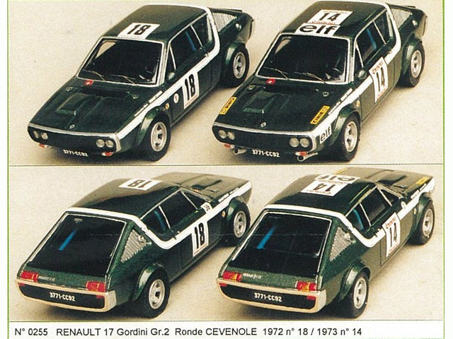 MINI Racing 255 Renault 17 Grodini Gr.2 Ronde Cevenole 72 n.18