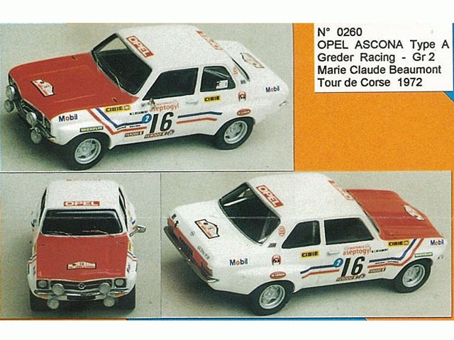 MINI Racing 260 Opel ASCONA Gr.2 GREDER RACING TdC 72  n.16