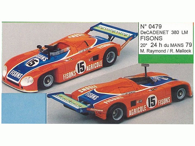MINI Racing 479 DE CADENET T380 LM Fisons LM 79