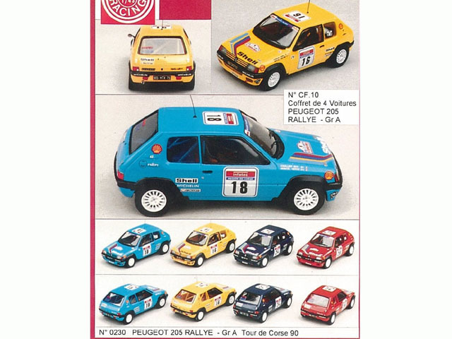 MINI Racing CF10 Peugeot 205 TdC 90 4バージョンセット