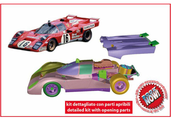 TAMEO kit MTG006 Ferrari 512M 24h Le Mans 1971 Team David Piper C.Craft - D.Weir