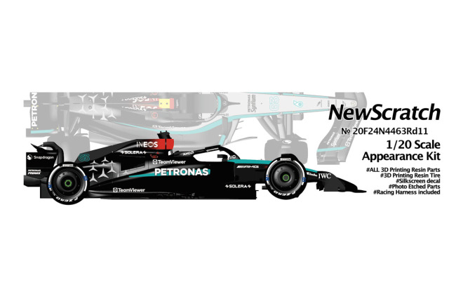** 予約商品 ** NewScratch 20F24N4463Rd11 1/20kit W15 2024 Rd.11 Austria GP No.63 G.Russell Winner