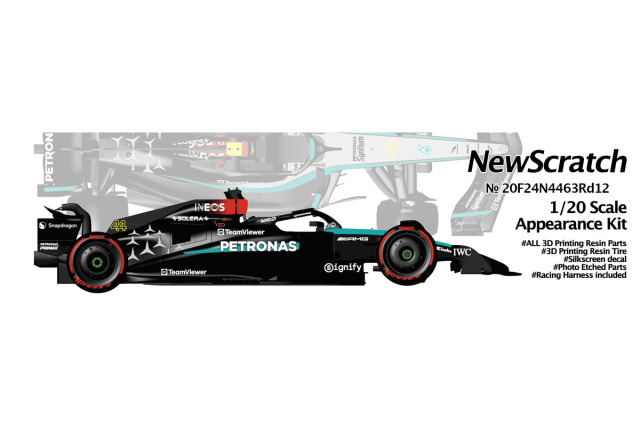 ** 予約商品 ** NewScratch 20F24N4463Rd12 1/20kit W15 2024 Rd.12 British GP No.44 L.Hamilton Winner