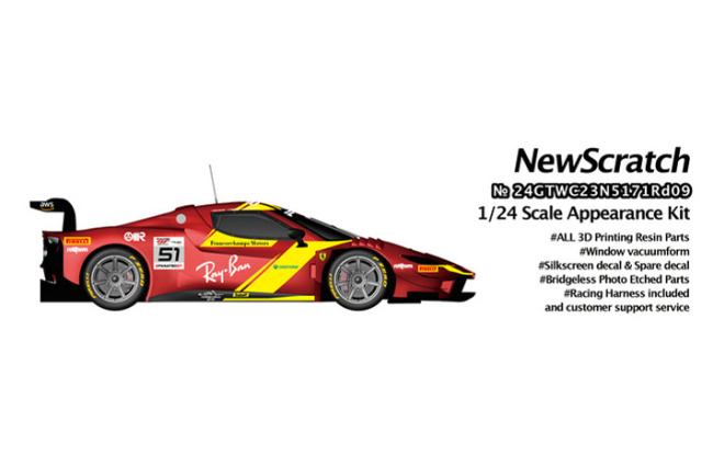 ** 予約商品 ** NewScratch 24GTWC23N5171Rd09 1/24kit 296GT3 GT World Challenge Europe 2023 n.51/71