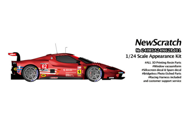 ** 予約商品 ** NewScratch 24IMSA24N62Rd01 1/24kit 296GT3 Daytona 24H 2024 n.62 Class Winner