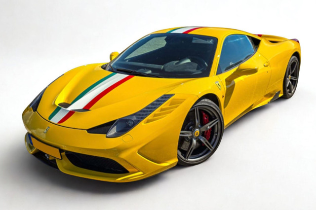 ** 予約商品 ** BBR P18068Y3 1/18 Ferrari 458 Speciale Giallo Modena / Italian stripe Limited 48pcs （ケース付）