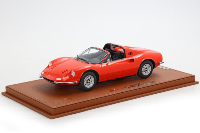 ** 予約商品 ** BBR P18152B2 1/18 Ferrari Dino 246 GTS 1972 Rosso Dino - Black interior Limited 46pcs （ケース付）