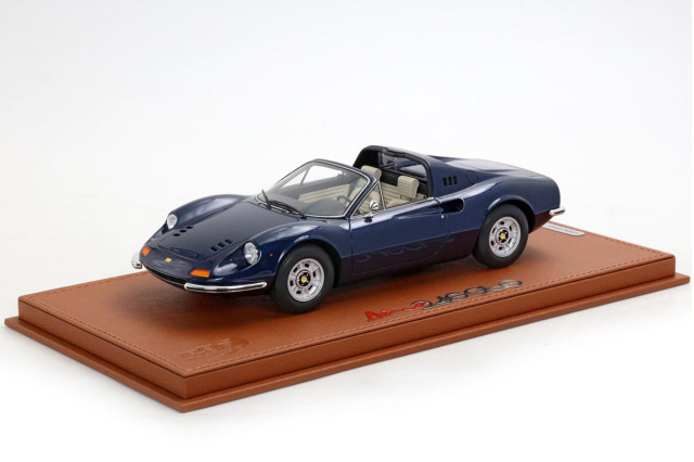 ** 予約商品 ** BBR P18152G2 1/18 Ferrari Dino 246 GTS 1972 Blu Sera - Grey interior Limited 46pcs （ケース付）
