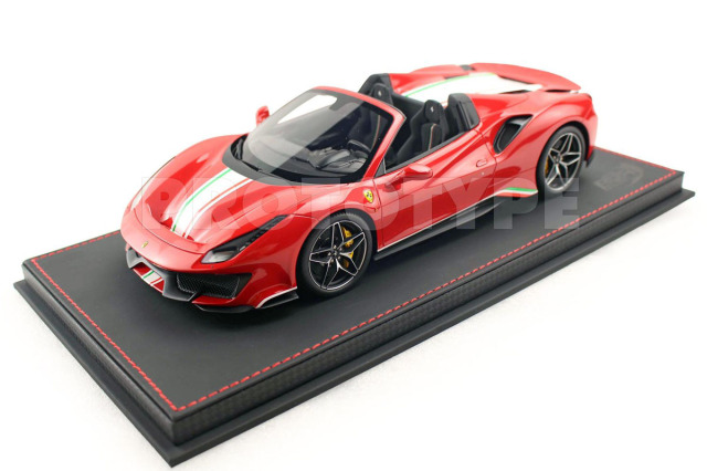 ** 予約商品 ** BBR P18162C4 1/18 Ferrari 488 Pista Spider Rosso Corsa / Italian stripe Limited 58pcs （ケース付）
