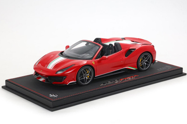 ** 予約商品 ** BBR P18162C4 1/18 Ferrari 488 Pista Spider Rosso Corsa / Italian stripe Limited 58pcs （ケース付）