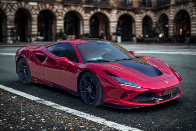 ** 予約商品 ** BBR P18171U1V 1/18 Ferrari F8 Tributo Rosso Fuoco with Black stripe （ケース付）