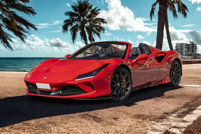 ** 予約商品 ** BBR P18183B3V 1/18 Ferrari F8 Tributo Spider Rosso Corsa - Yellow brakes / Gloss Carbon Wheels （ケース付）