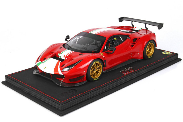 BBR P18203BV 1/18 Ferrari 488 GT Modificata Rosso Corsa Limited 228pcs （ケース付）