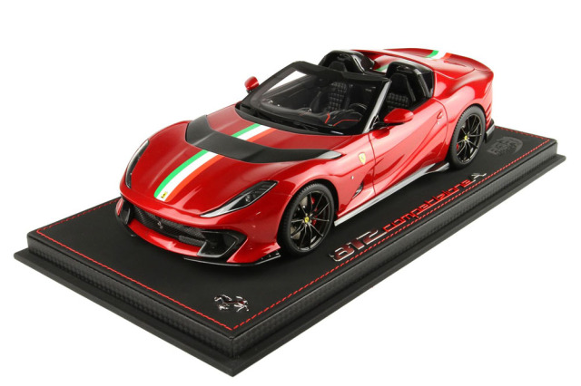 BBR P18209FV 1/18 Ferrari 812 Competizione A Rosso Magma / Italian Stripe Limited 48pcs（ケース付）