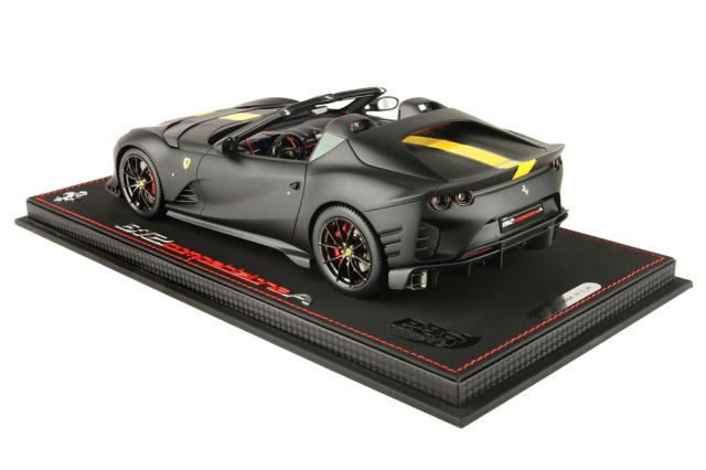 BBR P18209IV 1/18 Ferrari 812 Competizione A Matt Black / Yellow