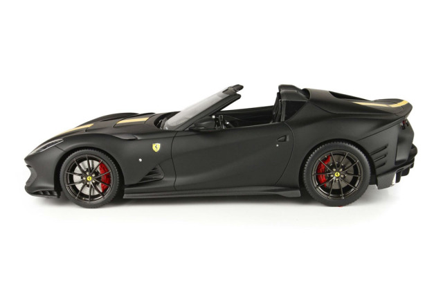 BBR P18209IV 1/18 Ferrari 812 Competizione A Matt Black / Yellow