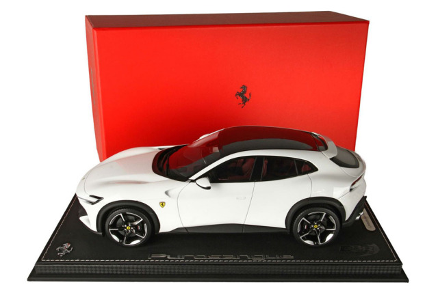 BBR P18219DV 1/18 Ferrari Purosangue White Cervino Metallizzato