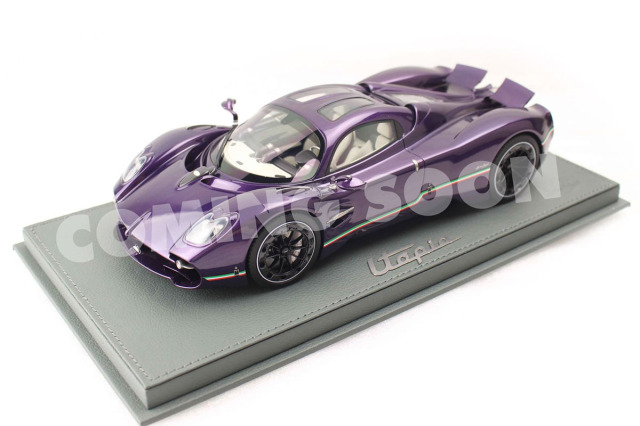 ** 予約商品 ** BBR P18223NV 1/18 Pagani Utopia Coupe Viola Hong Kong / Italian stripe （ケース付）