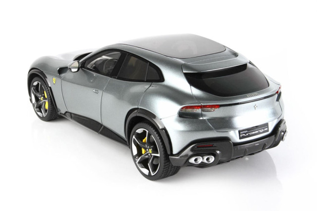 ミニカー　1/18 Ferrari Purosangue - Panoramic Roof Titanium Grey ケース付 [P18231AV] 1/18 BBR Ferrari Purosangue (Titanium Grey) with Panoramic