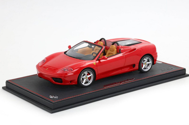 BBR P18233AV 1/18 Ferrari 360 Modena Spider Automatic Gear (Challenge Back Grid) Rosso Corsa - Beige （ケース付）