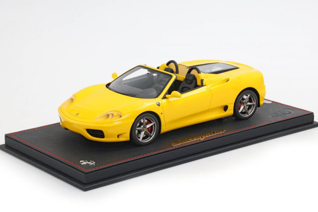 BBR P18233BV 1/18 Ferrari 360 Modena Spider Automatic Gear (Challenge Back Grid) Giallo Modena （ケース付）