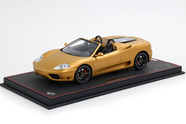 ** 予約商品 ** BBR P18233ST 1/18 Ferrari 360 Modena Spider AT Gear Matt Gold - Challenge Back Grid Limited 20pcs （ケース付）