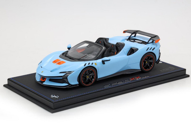 ** 予約商品 ** BBR P18238N 1/18 Ferrari SF90XX Spder Azzurro La Plata - Orange Limited 36pcs（ケース付）