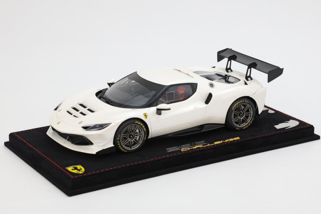 【お取り寄せ商品】 BBR P18242CV 1/18 Ferrari 296 Challenge Bianco Fuji Limited 12pcs （ケース付）