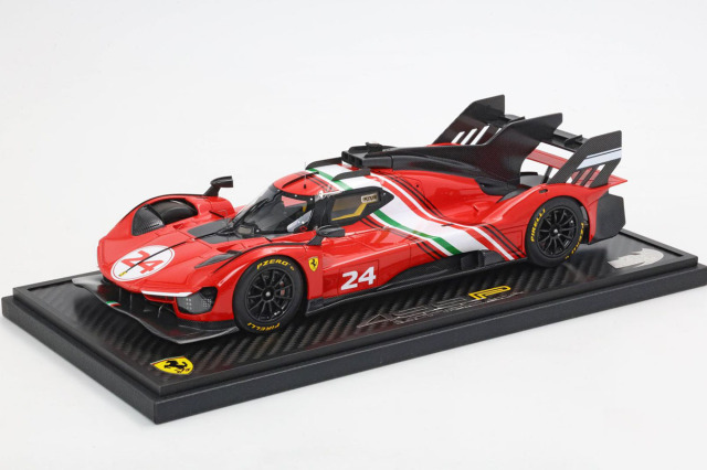 ** 予約商品 ** BBR P18244CF 1/18 Ferrari 499P Modificata Launch Version Carbon Base Limited 40pcs （ケース付）