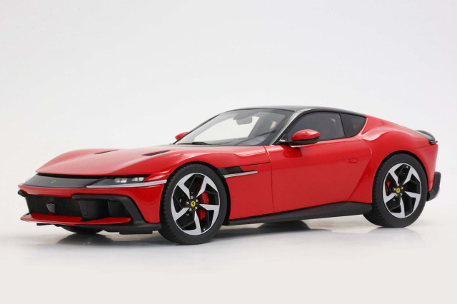 BBR P18248A1V 1/18 Ferrari 12 Cilindri Coupe Rosso Corsa /Silver