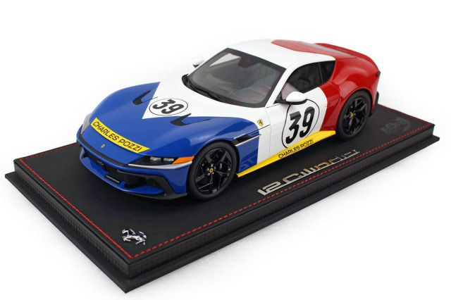 BBR P18248LMV 1/18 Ferrari 12 Cilindri Coupe Tribute to Le Mans 1972 （ケース付）