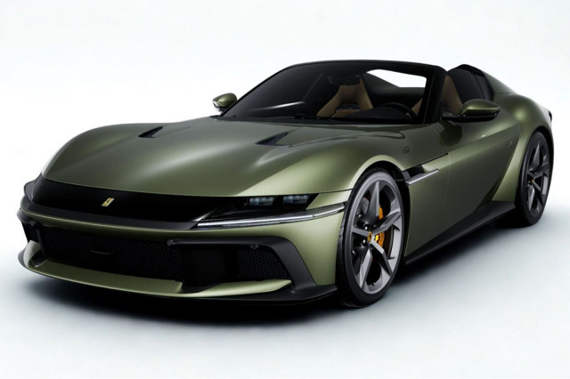 ** 予約商品 ** BBR P18251E1V 1/18 Ferrari 12 Cilindri Spider Tuscany Green - Matt Black details Limited 24pcs （ケース付）