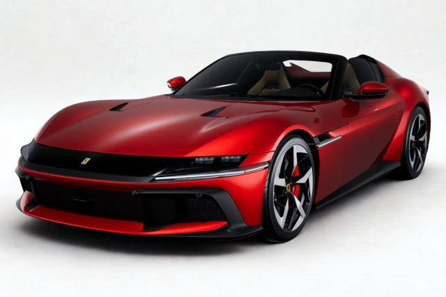 ** 予約商品 ** BBR P18251H1V 1/18 Ferrari 12 Cilindri Spider Rosso Fuoco Gloss Black - Silver wheels Limited 18pcs （ケース付）