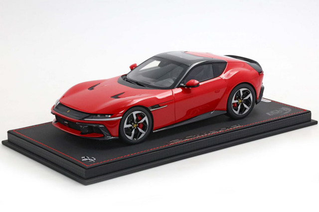 ** 予約商品 ** BBR P18254A1V 1/18 Ferrari 12 Cilindri Panoramic Roof Rosso Corsa /Matt Black interior Limited 48pcs （ケース付）