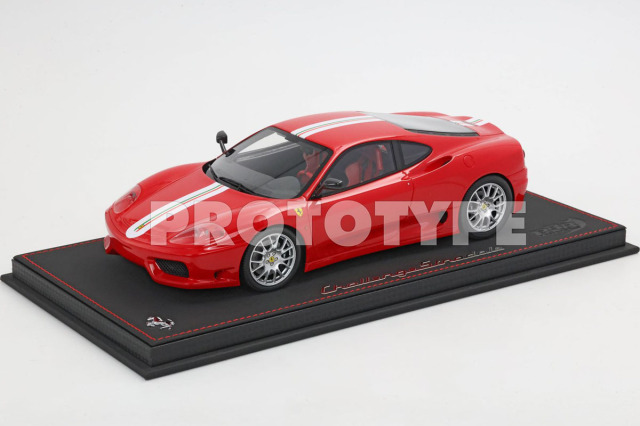 ** 予約商品 ** BBR P18262AV 1/18 Ferrari 360 Challenge Stradale Rosso Corsa / Italian stripe （ケース付）