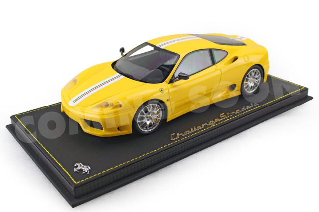 ** 予約商品 ** BBR P18262BV 1/18 Ferrari 360 Challenge Stradale Giallo Modena / Italian stripe （ケース付）