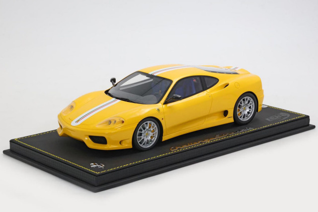** 予約商品 ** BBR P18262BV 1/18 Ferrari 360 Challenge Stradale Giallo Modena / Italian stripe Limited 80pcs （ケース付）