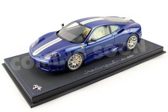 ** 予約商品 ** BBR P18262CV 1/18 Ferrari 360 Challenge Stradale Blu Tour de France / Italian stripe Limited 99pcs （ケース付）