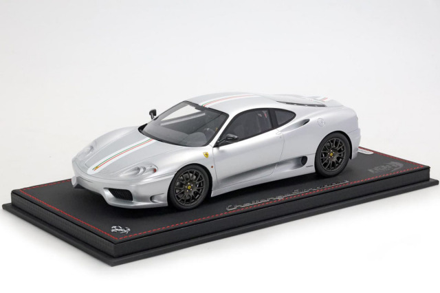 ** 予約商品 ** BBR P18262DV 1/18 Ferrari 360 Challenge Stradale Argento Nurburgring / Italian stripe Limited 32pcs （ケース付）